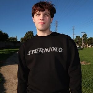 Men's Sturniolo Black Crewneck Sweater